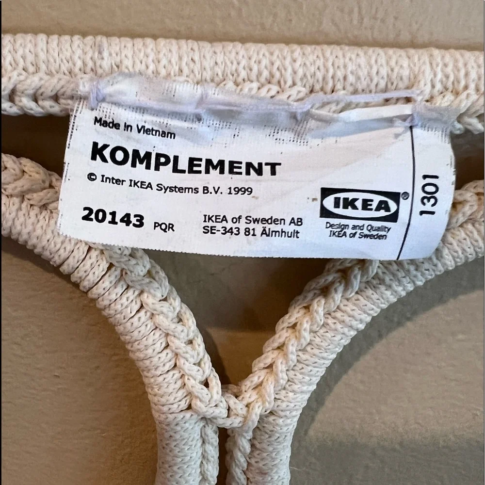 Ikea 28 Circle Scarf Hanger Belt Tie Organizer Hanging Ivory Macrame Komplement